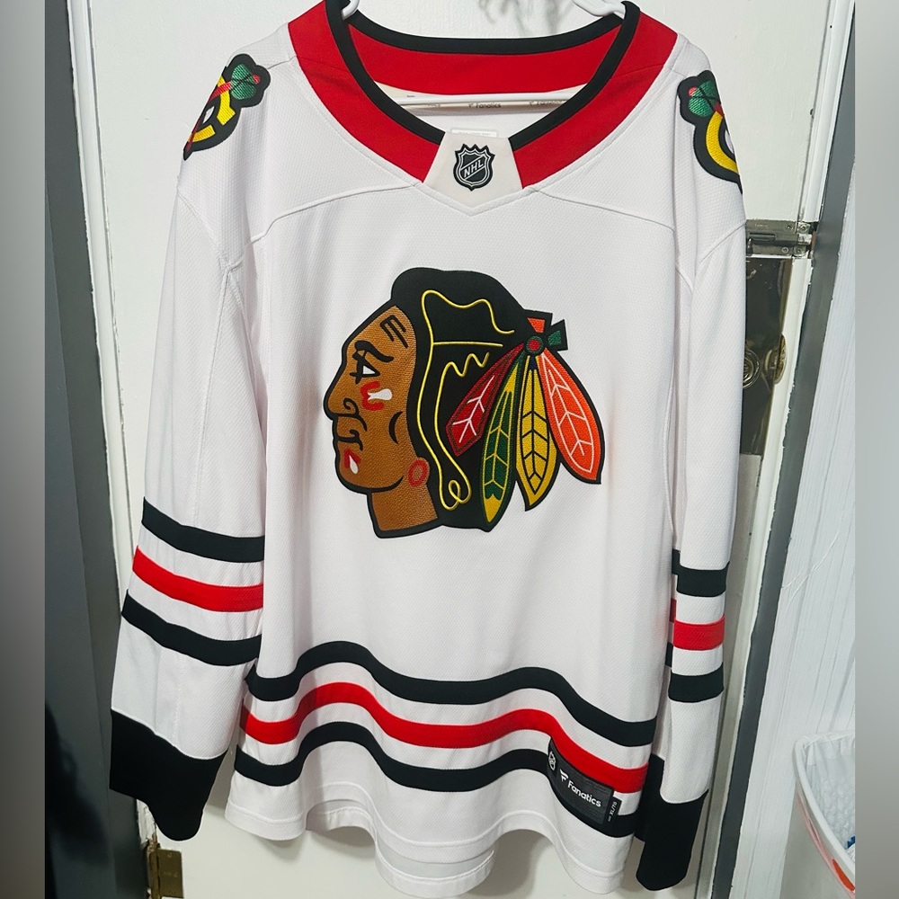 Fanatics Red and White Chicago Blackhawks NHL Jersey